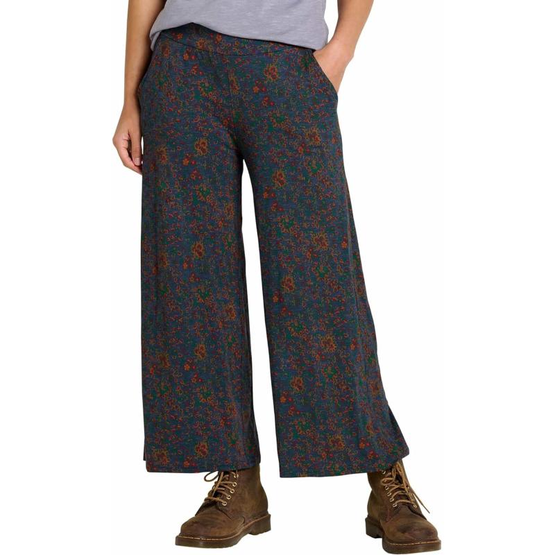 Toad&Co Chaka Wide Leg Pant – Women’s(True Navy Paisley Print) - Toad&Co